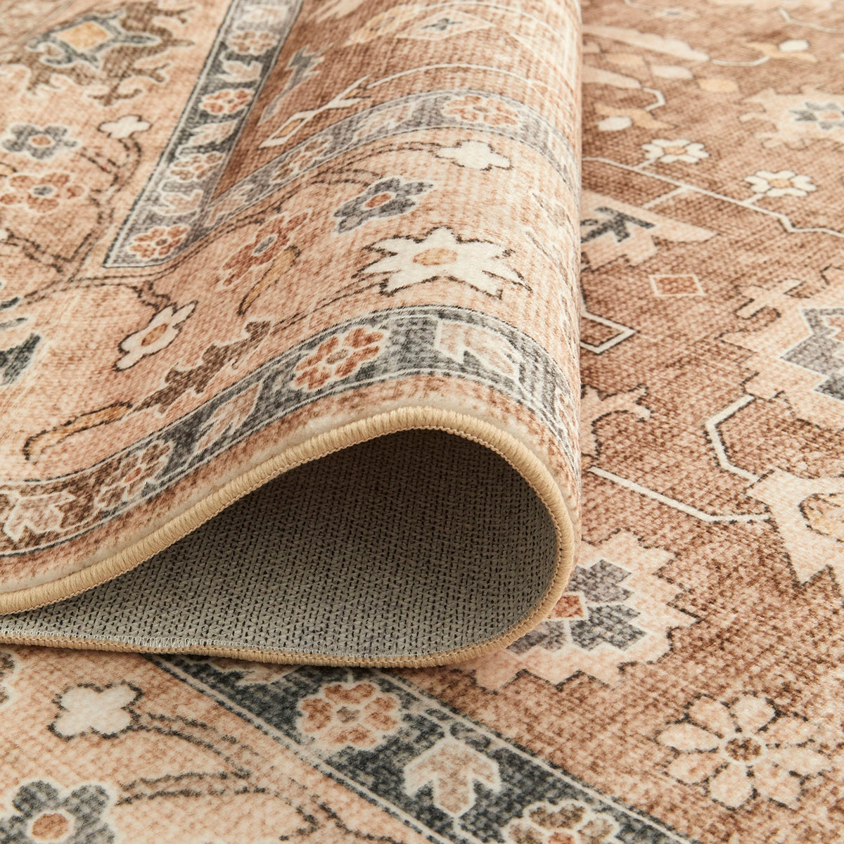 Revive Enzo Brown Washable Rug
