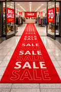 Clearance Runners Red Sale Carpet Runner 100cm Wide End of Roll Edged