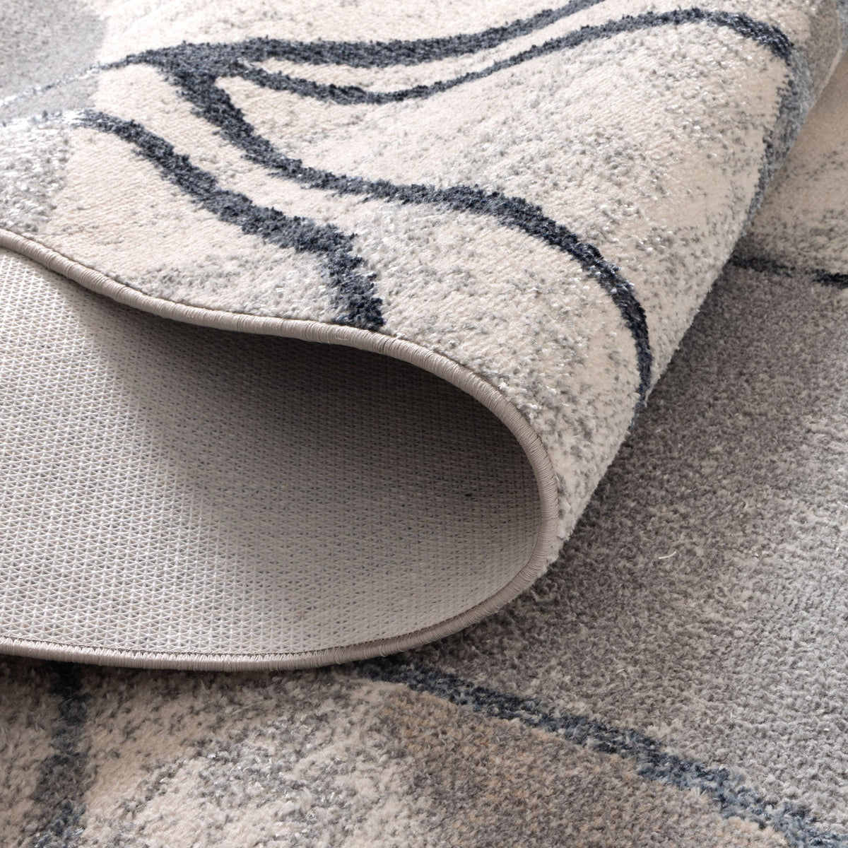Santana Rhythm Grey Blue Rug - SANTA07