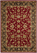 Sydney Collection Classic Rug Red With Black Border