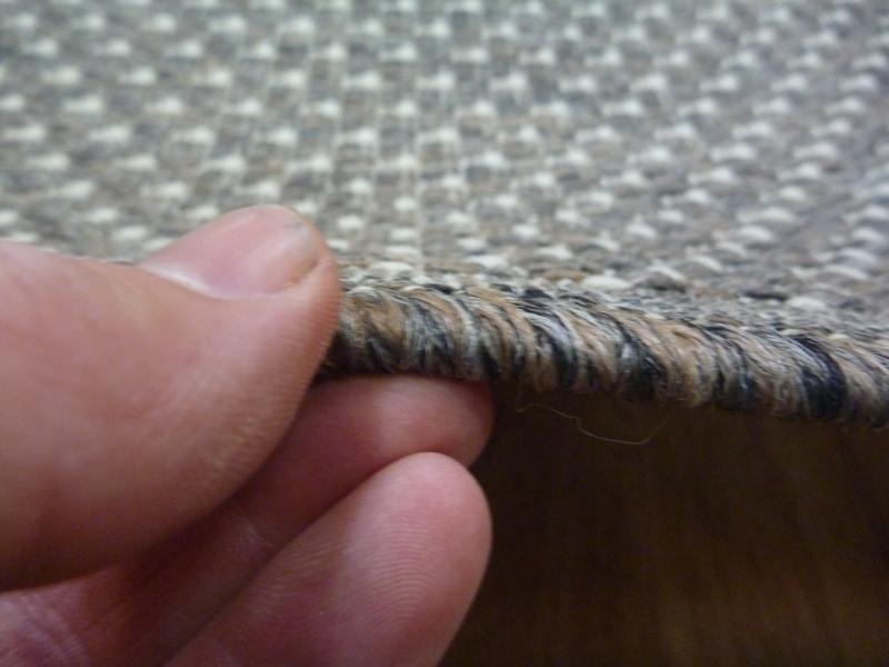 Flatweave Floor Area Rug Gest Plain Design Metal Rubber Backed