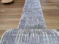 Clearance Hall Runners Super Soft Lines Raj Cream Blue
