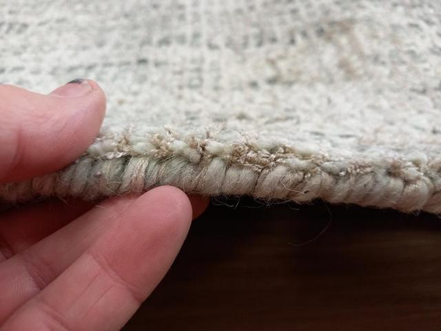Soft Fine Wool & Viscose Textured Handwoven Taupe Area Rug 13mm Thick