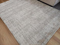 Soft Fine Wool & Viscose Textured Handwoven Taupe Area Rug 13mm Thick