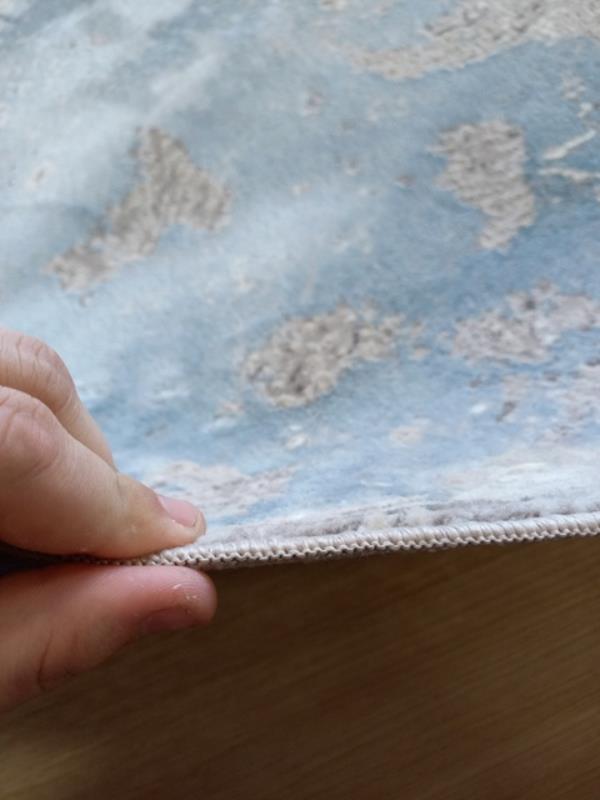 Transitional Design Coastal Cream Light Blue Area Rugs and Circle