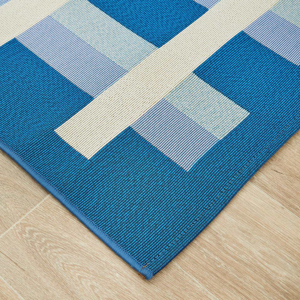 Vista Lattice Blue Runner Rug