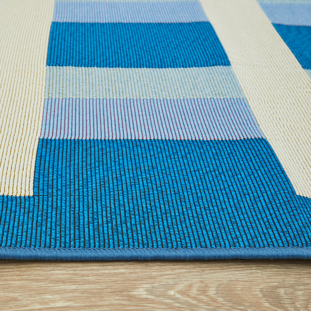 Vista Lattice Blue Runner Rug