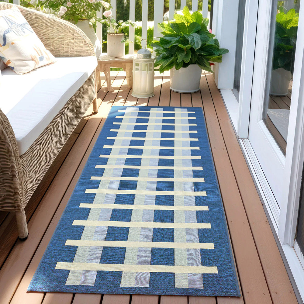 Vista Lattice Blue Rug