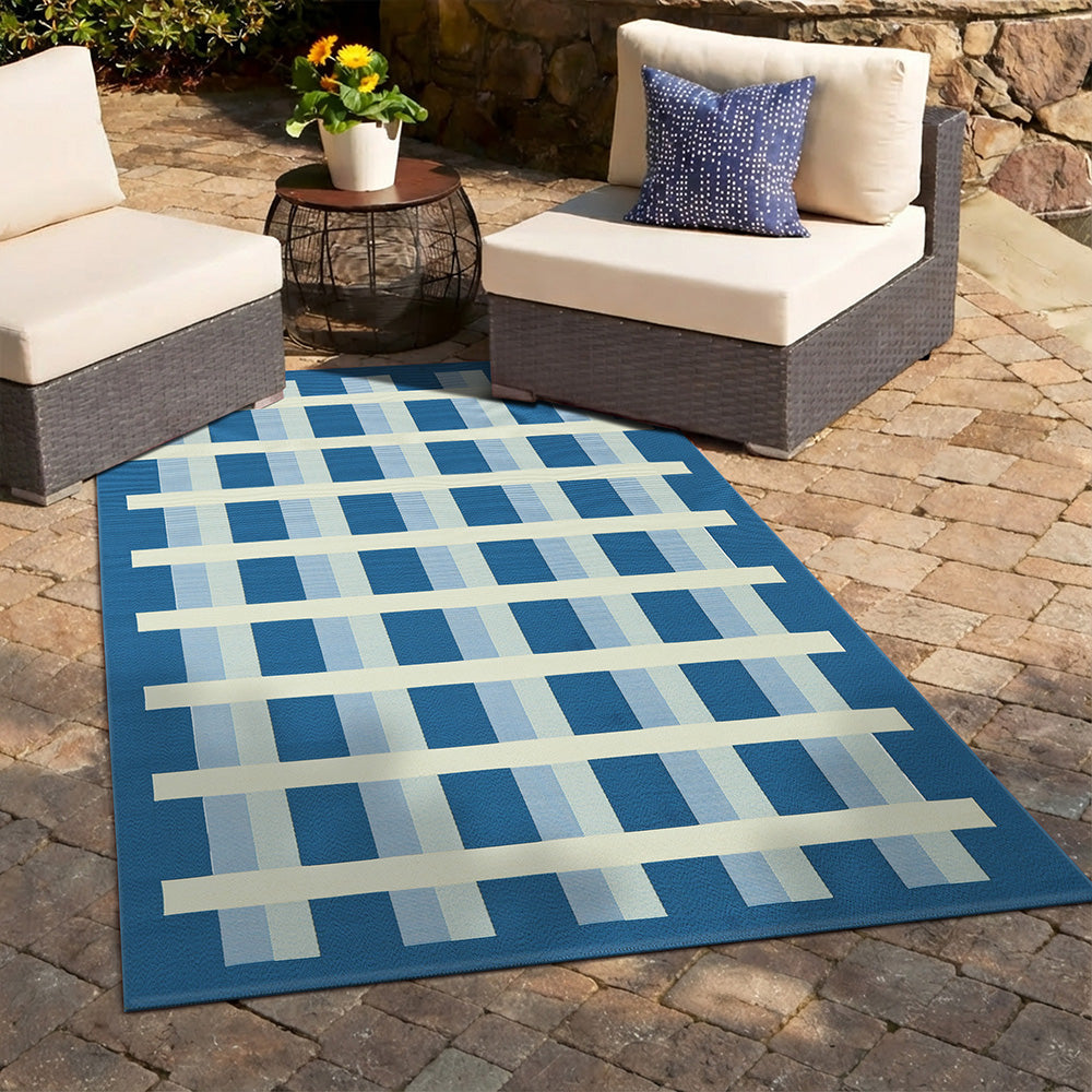 Vista Lattice Blue Rug