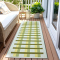 Vista Lattice Green Runner Rug