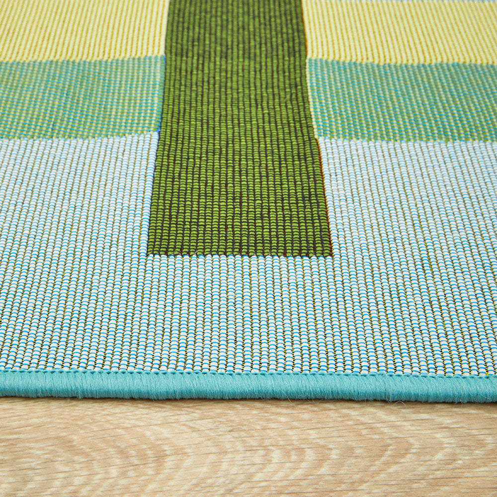 Vista Lattice Green Runner Rug