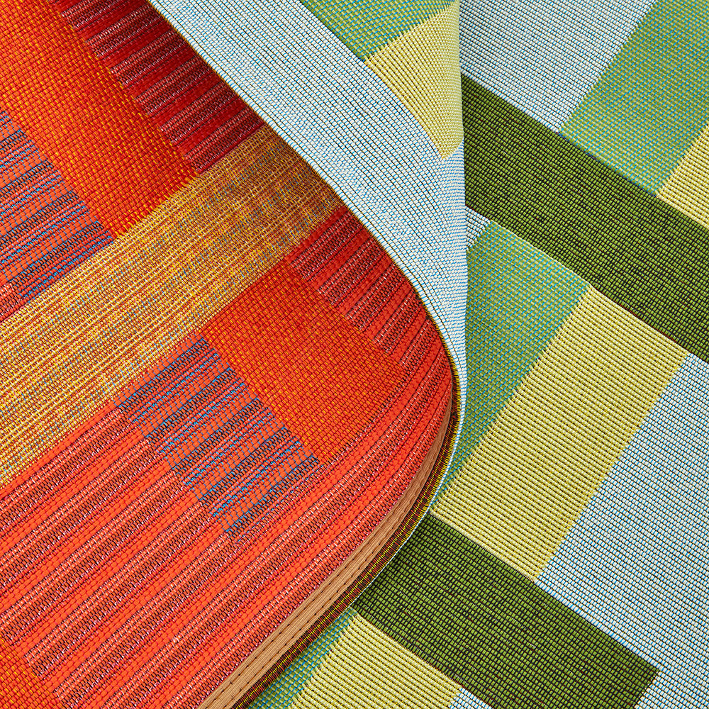 Vista Lattice Green Runner Rug
