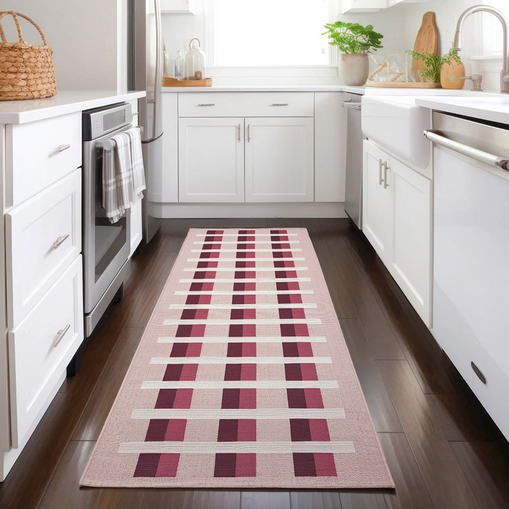 Vista Lattice Pink Runner Rug