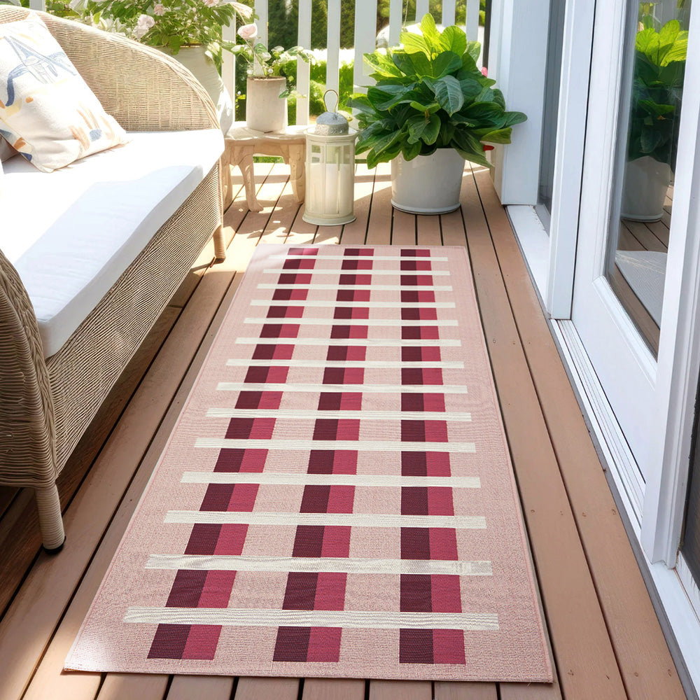 Vista Lattice Pink Runner Rug