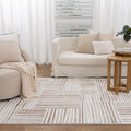 Wellington Geometric Lines Brown Rug - W001