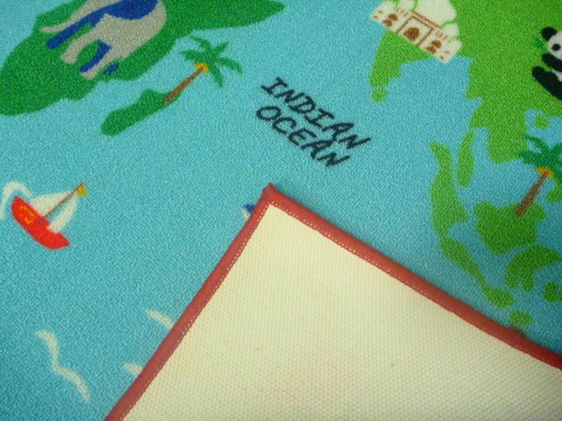 World Map Educational Rugs 133x180cm Kids Activity PlayMat
