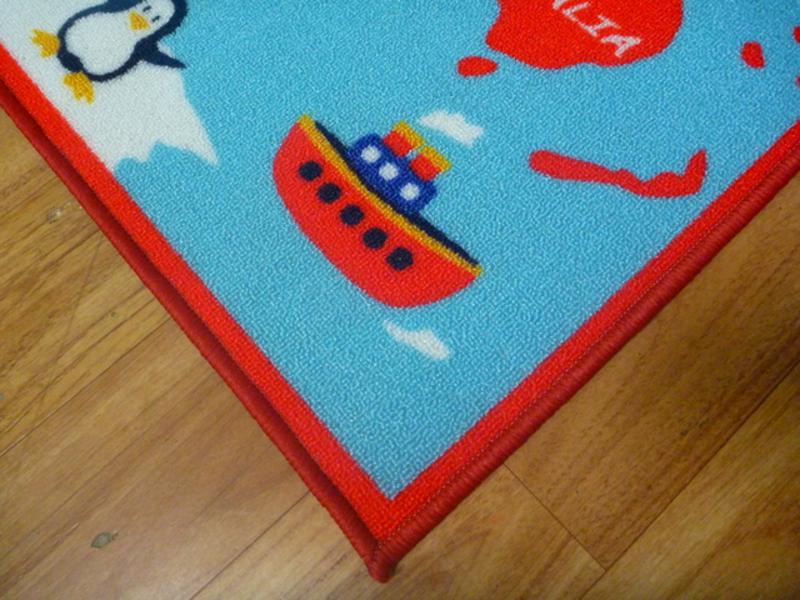 World Map Educational Rugs 133x180cm Kids Activity PlayMat