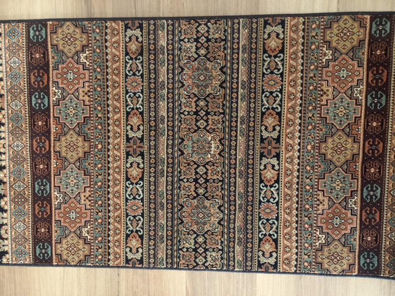 Clearance High Quality Persian Hall Runner Kandahar Black Soft Feel Pile