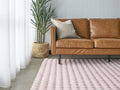Blush Pink Washable Ripple Rugs – Super Soft 20mm Thick High-Low Luxury Floor Rugs in Rectangle & Round