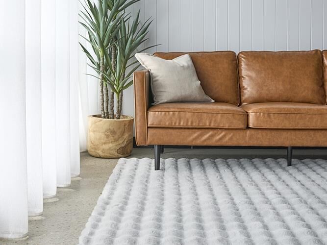 Silver Washable Ripple Rugs – Super Soft 20mm Thick High-Low Luxury Floor Rugs in Rectangle & Round
