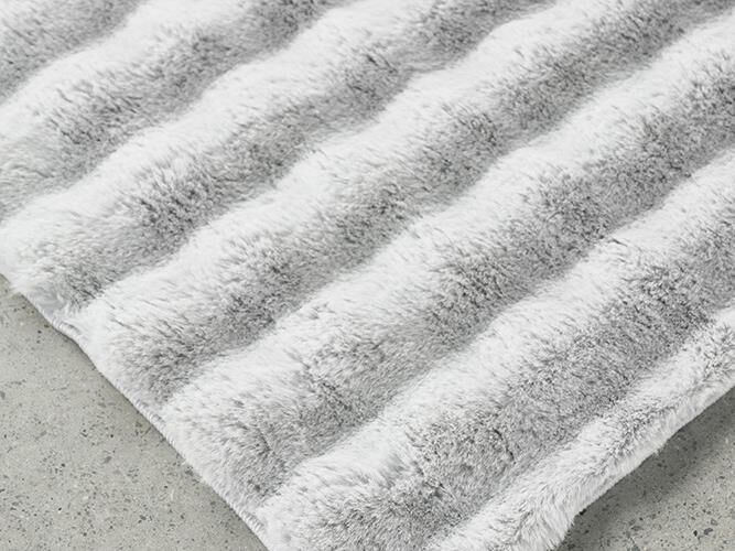Silver Washable Ripple Rugs – Super Soft 20mm Thick High-Low Luxury Floor Rugs in Rectangle & Round