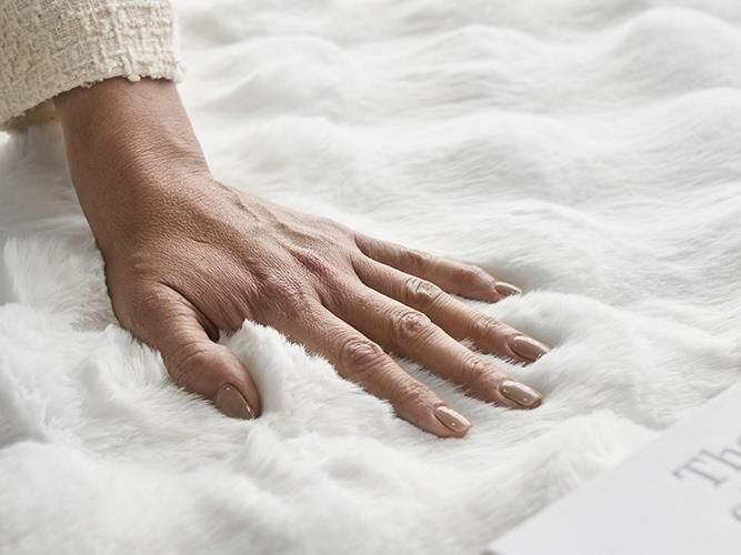 White Washable Ripple Rugs – Super Soft 20mm Thick High-Low Luxury Floor Rugs in Rectangle & Round