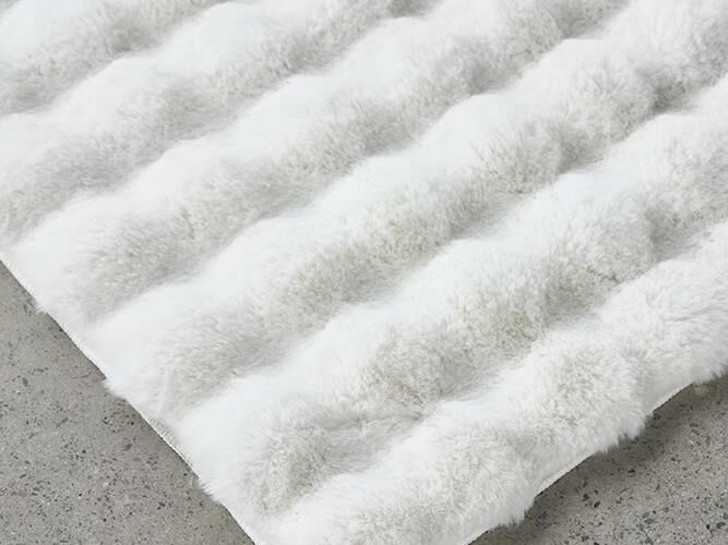 White Washable Ripple Rugs – Super Soft 20mm Thick High-Low Luxury Floor Rugs in Rectangle & Round