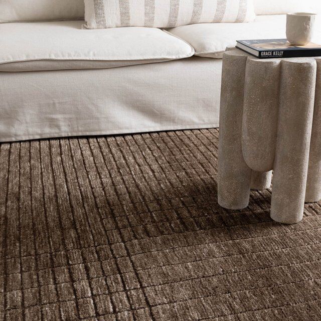Stunning Contemporary Carved Cocoa Opulence Area Rugs