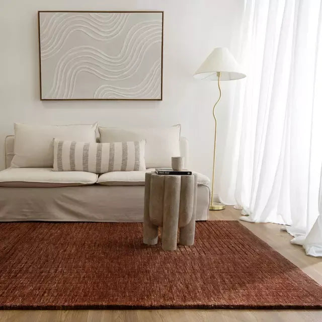 Stunning Contemporary Carved Terracotta Opulence Area Rugs