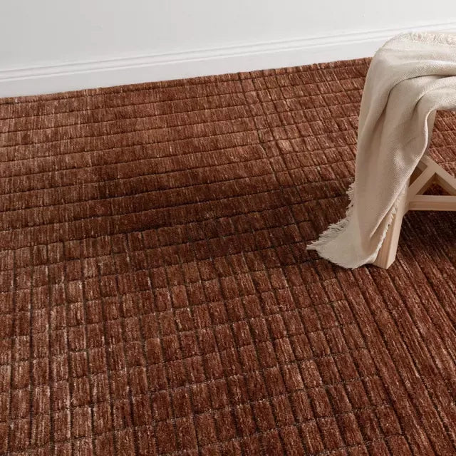 Stunning Contemporary Carved Terracotta Opulence Area Rugs