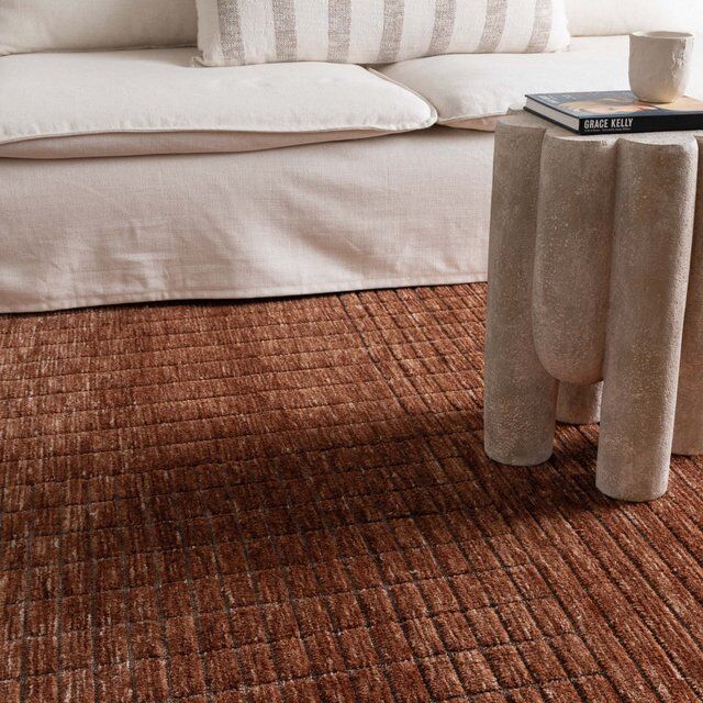Stunning Contemporary Carved Terracotta Opulence Area Rugs