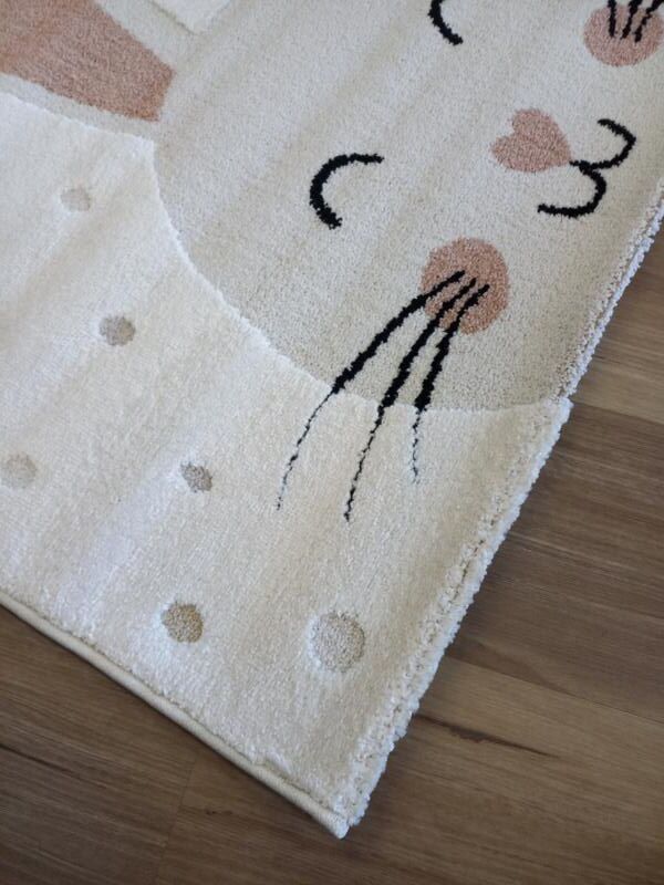 Kids Super Soft Feel Cream Beige Rabbit Dreamscape 14mm Thick Childrens Rugs
