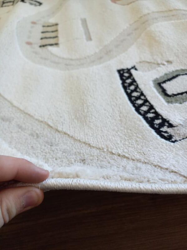 Kids Super Soft Feel Cream Beige Car Roads Dreamscape 14mm Thick Childrens Rugs