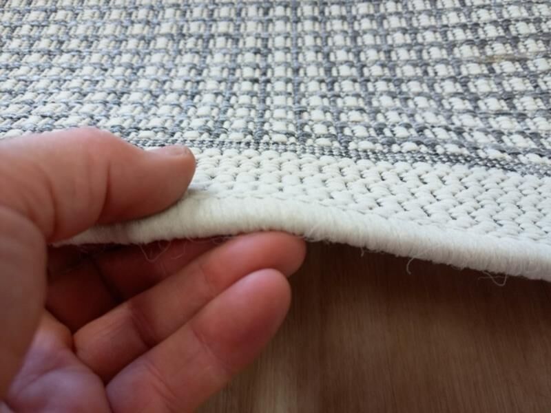 Hall Runner Flatweave 67 or 80cm wide Dahab Silver Grey Cream Rubber Backed By the Meter