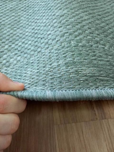 Hall Runner Flatweave 67 or 80cm wide Dahab Plain Design Green Rubber Backed By the Meter