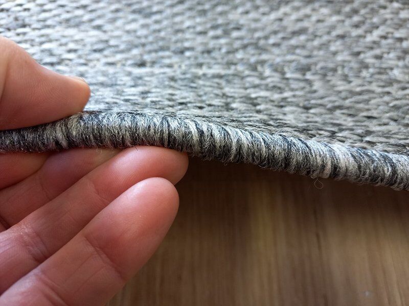 Hall Runner Flatweave 67 or 80cm wide Dahab Plain Design Silver Grey Rubber Backed By the Meter