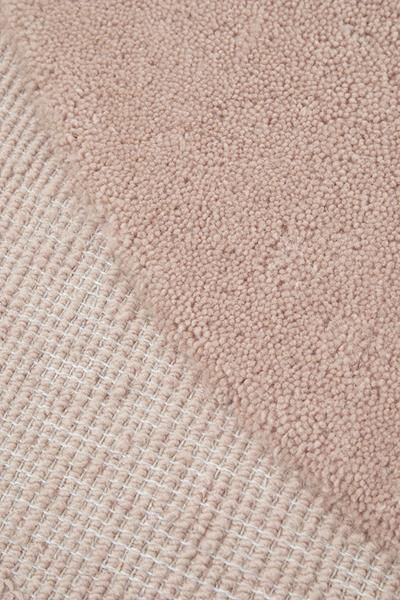 Blush Sculptured Designer Corva Wool Floor Rug 12mm Thick