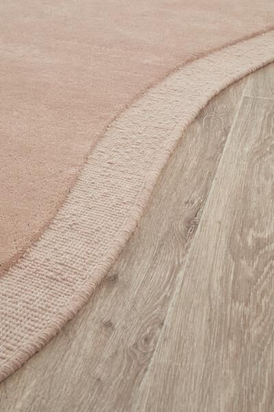 Blush Sculptured Designer Corva Wool Floor Rug 12mm Thick