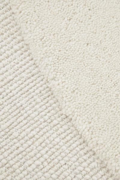 Cream Sculptured Designer Corva Wool Floor Rug 12mm Thick