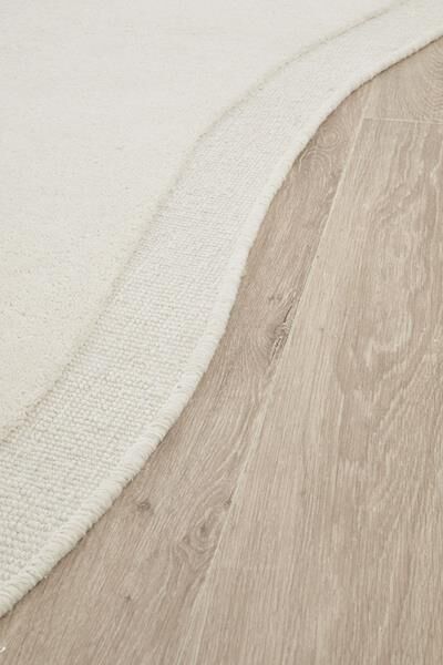 Cream Sculptured Designer Corva Wool Floor Rug 12mm Thick