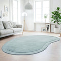 Blue Sculptured Designer Corva Wool Floor Rug 12mm Thick