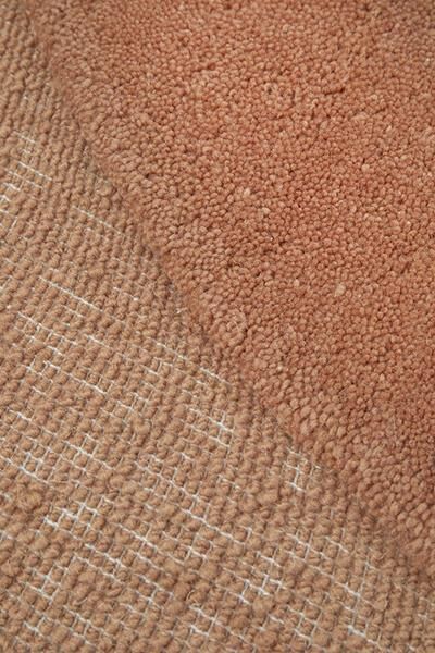 Terracotta Sculptured Designer Corva Wool Floor Rug 12mm Thick