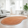 Terracotta Sculptured Designer Corva Wool Floor Rug 12mm Thick