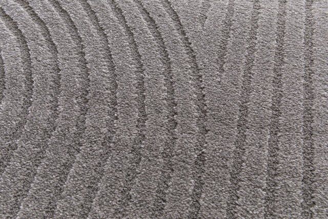 Contemporary Encompass Textured Slate Grey Rake Lines Area Rug