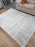 Ultra-Soft Luxury Feel Scandinavian-Inspired Soft Grey Cream Mottled Rug Collection 100% Recycled Polyester