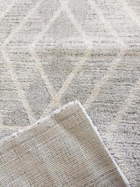 Ultra-Soft Luxury Feel Scandinavian-Inspired Soft Grey Dimension Rug Collection 100% Recycled Polyester