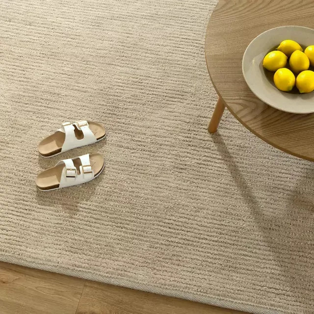Stunning Organic Wool Beige Elevate Cut and Loop Pile 20mm Thick