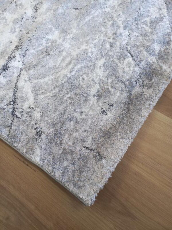 Saphire Cracks 20mm Thick Beige & Black High-Low Contemporary Designer Rugs