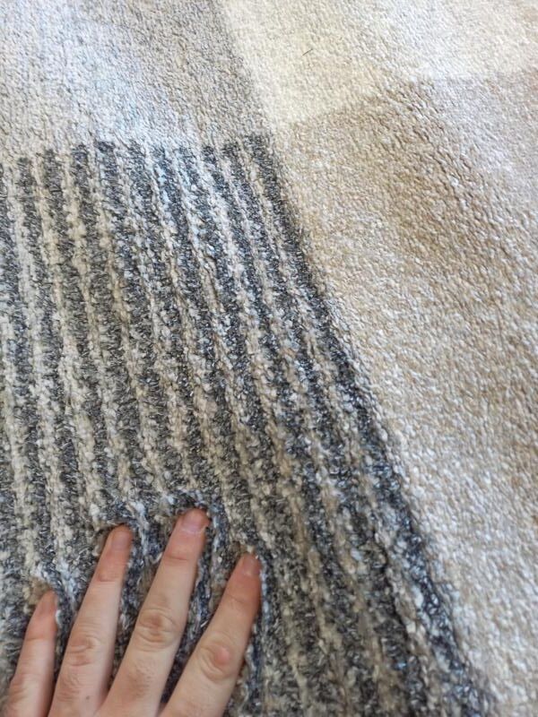 Saphire Daze 20mm Thick Beige & Black High-Low Contemporary Designer Rugs