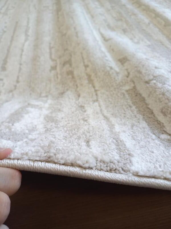 Super Soft Feel Cream Beige Horizontal Desire 14mm Thick Contemporary Floor Area Rugs